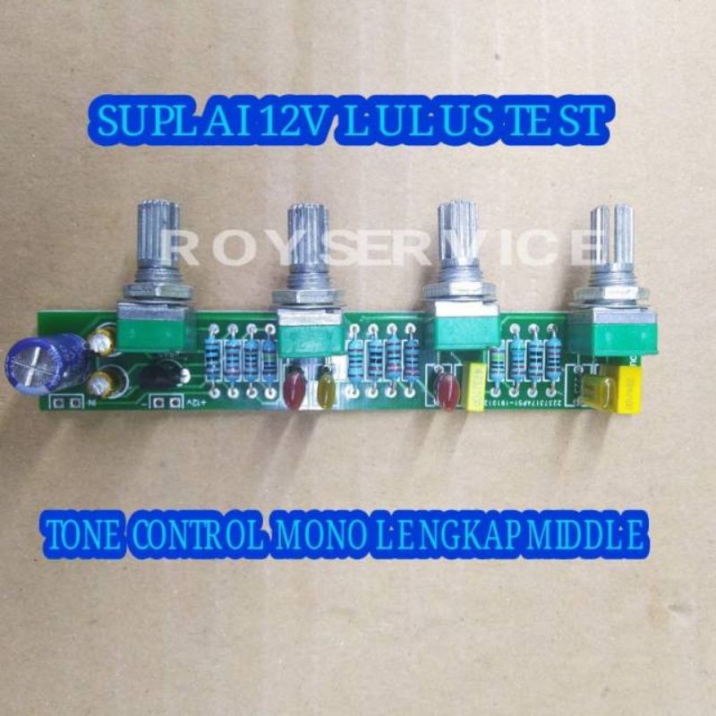 Tone Control Aktif Mono Lengkap Middle / Kit Tone Control Aktif Mono Lengkap Middle