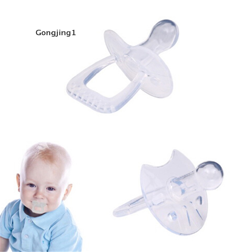 Gongjing1 Empeng / Dot Transparan Bahan Silikon Untuk Bayi