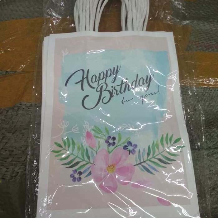 

✨ BISA COD ✨ PAPER BAG 15*21*8 HAPPY BIRTHDAY BUNGA