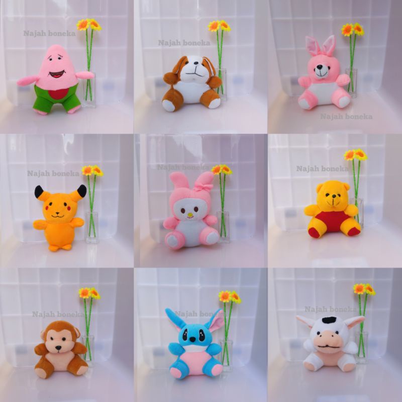 PROMO COD Shopee Boneka capit karakter untuk buket wisuda termurah untuk kado boneka buket