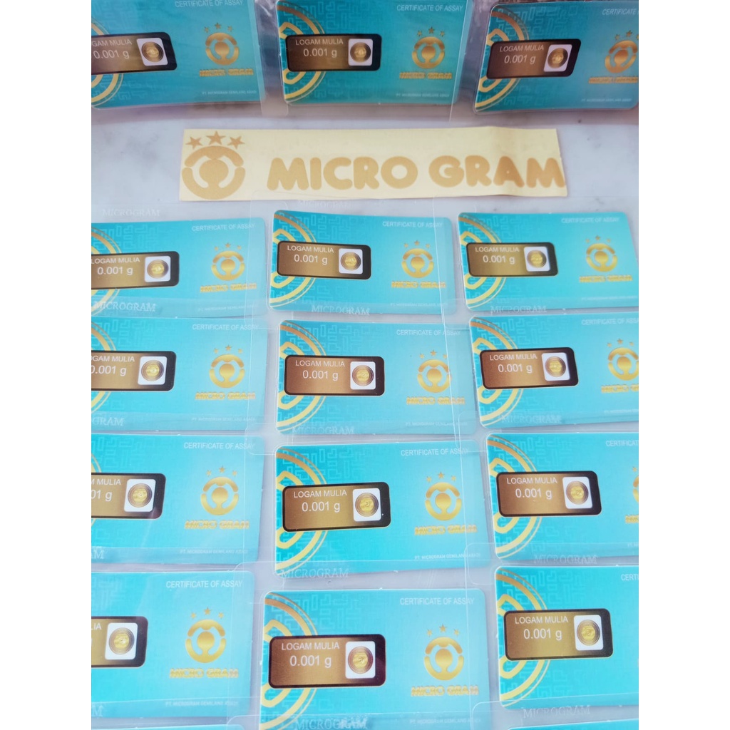 MICROGRAM Emas Mini Logam Mulia 0.001 Gram