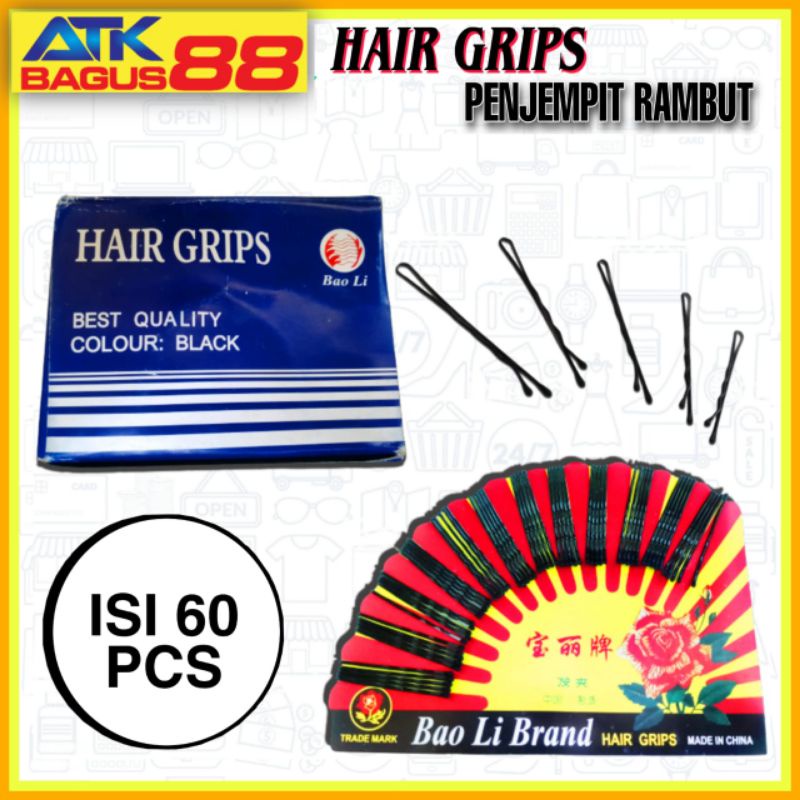 60 PCS Hair Grips/Jepit Rambut Lidi Panjang