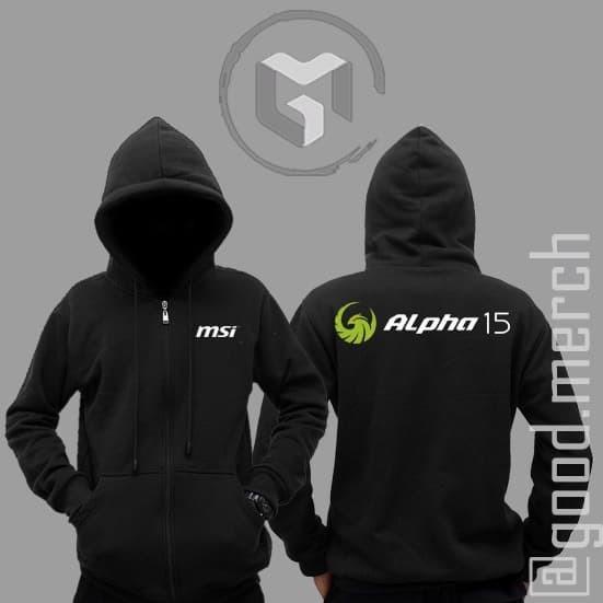 Jaket Hoodie Sweater Msi Alpha 15 Sweatshirt Zipper