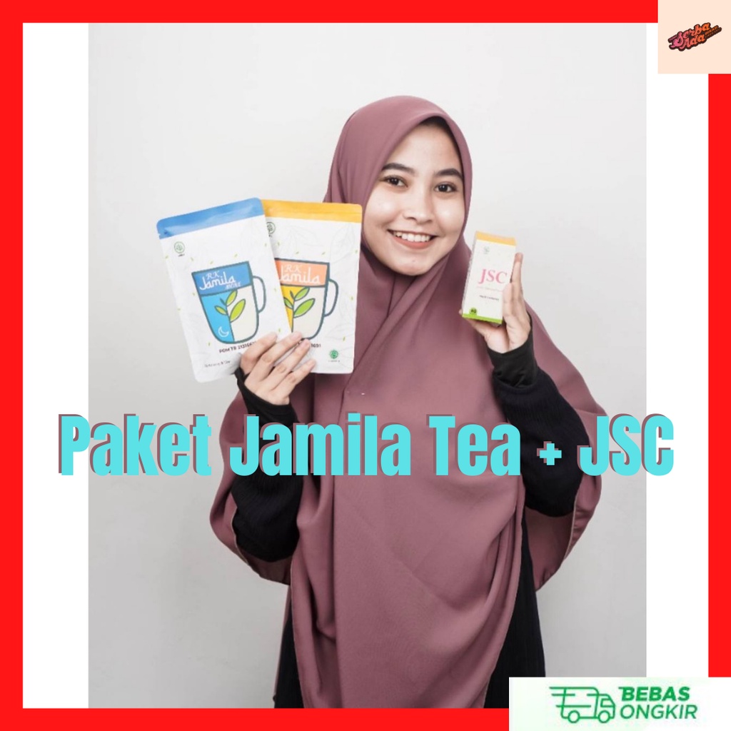 Paket Pelangsing Badan Jamila Tea Dan JSC Jamila Sliming Capsule Herbal Ampuh Sudah Bpom