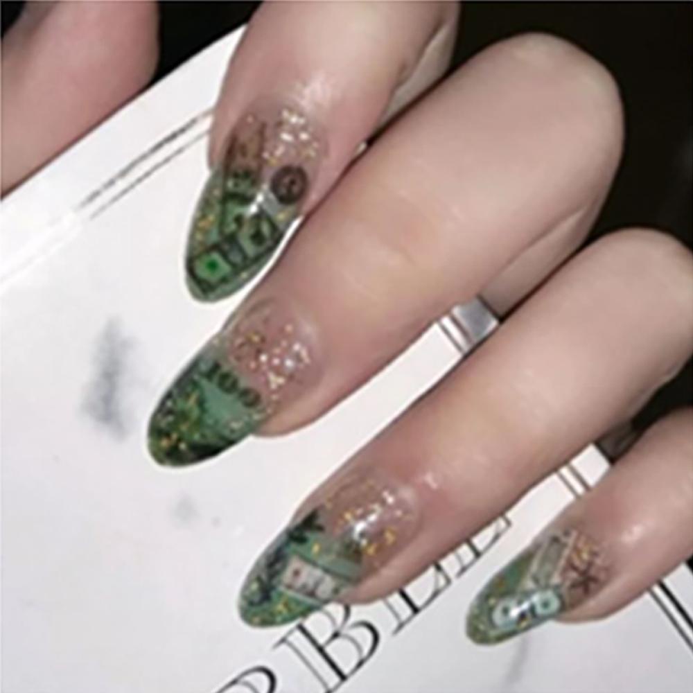 AUGUSTINA Agustina Stiker Kuku DIY Gaya Kaya Kekayaan Diri Perekat Manicure Decals