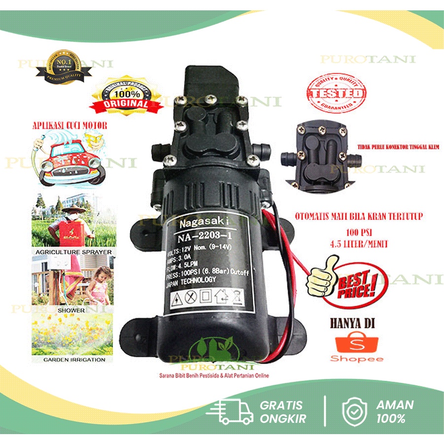 Dinamo Sprayer Tangki Elektrik 12 volt DC Nagasaki