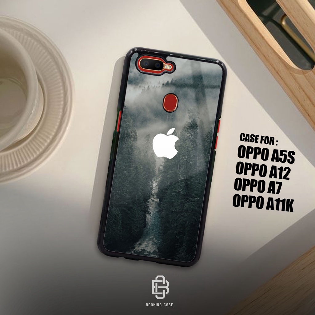 Casing Oppo A5S / A7 / A12 / A11K Hardcase 2D Glossy Case Motif Apple icm 1
