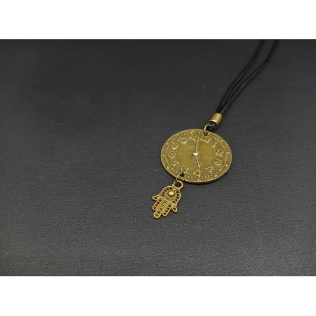 BISA COD Kalung Bentuk Jam Dinding Mix Bandul Tangan Mini Kalung Pria Kalung Cowok