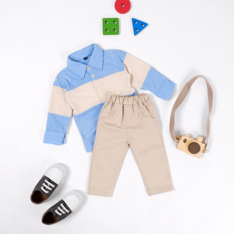 RACHIDKIDS / SERAGAM KELUARGA / CASUAL FAMILY SET / ADRIES FAMILY SET SKY BLUE