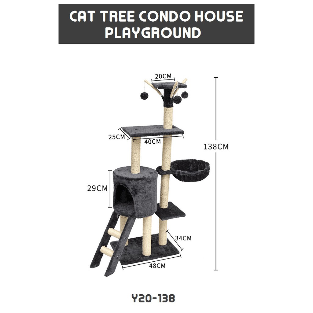 Cat Tree Condo Playground READY STOCK type Y21-138 Rumah Kucing