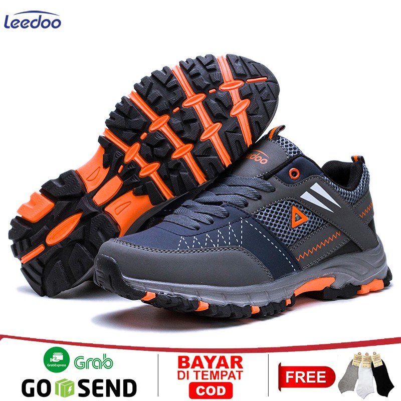 Leedoo Sepatu Hiking Pria Sneakers Gunung Anti Air Outdoor Shoes MH203
