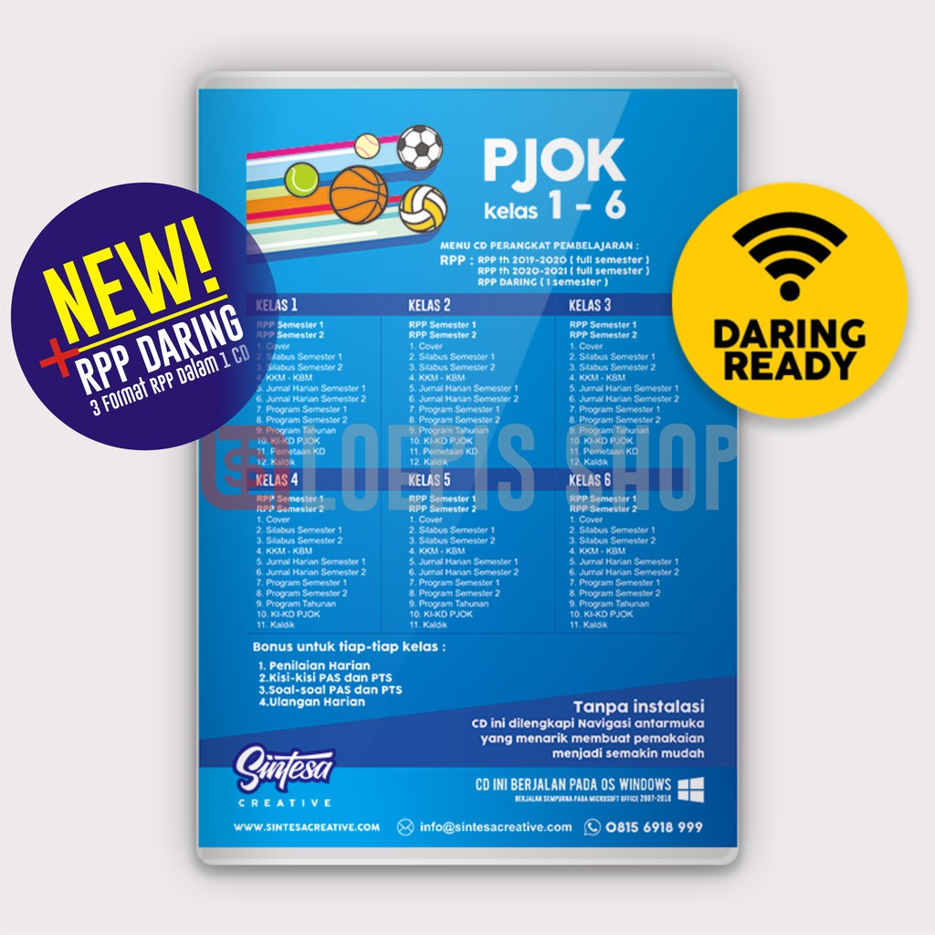 Cd Rpp 1 Lembar K13 Daring Luring Sd Mi Mapel Pjok Kelas 1 6 Rev Terbaru Sintesa Creative Shopee Indonesia