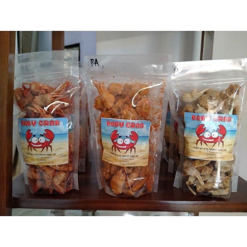 BABY CRAB CRISPY IZIN PIRT HALAL 100GR NON MINYAK