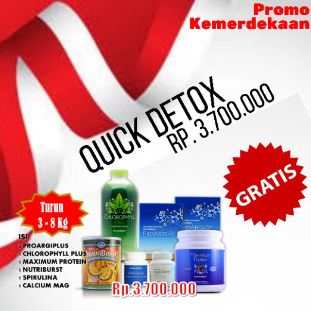 Paket quick detox synergy promo pelangsing smart detox