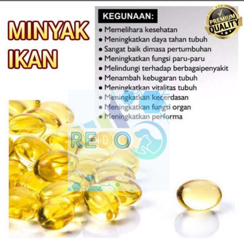 Minyak Ikan 10butir Penambah Nafsu Makan Kucing Multivitamin suplemen