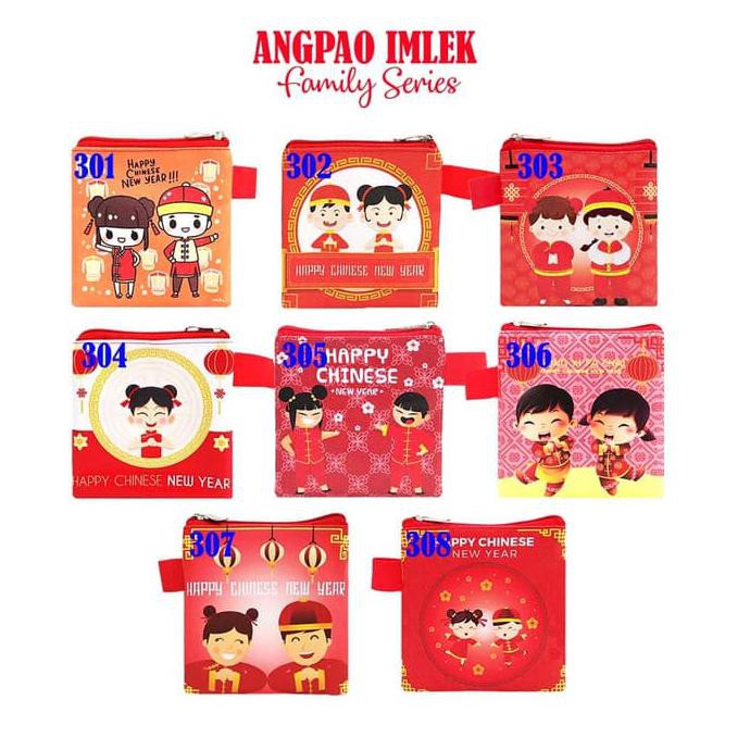 

promo Dompet Angpao Imlek Family Series Pouch Tahun Baru Cina Sincia Hongpao - Merah