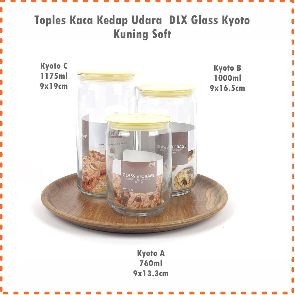 [Set 3pcs] Toples Kaca DLX  Glass Kyoto Mix A, B, C