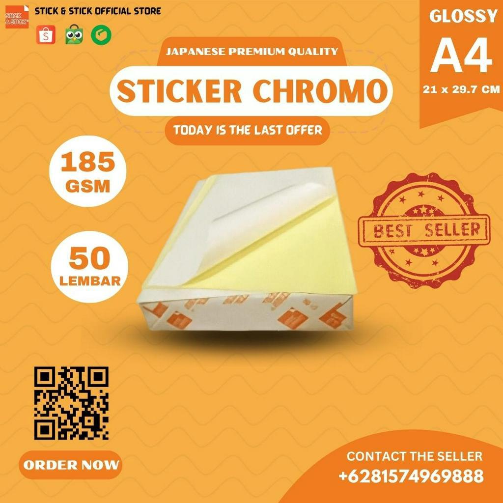 

Sticker CHROMO Glossy A4 Isi 50 Lembar Berkualitas