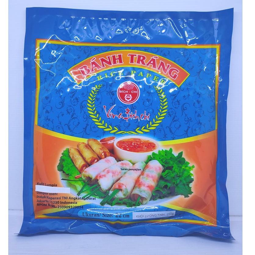

[PRODUK YAYPD] 250gr Kulit Lumpia / Vietnam Rice Paper diameter 22 cm - BPOM - BIRU - isi ± 30 lembar R8A