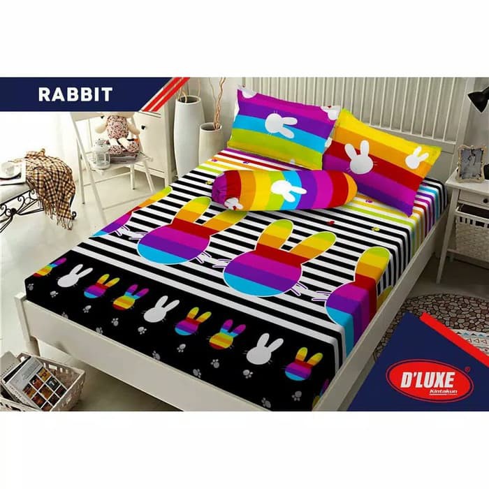 Sprei Single Kintakun Deluxe Rabbit 120x200 cm