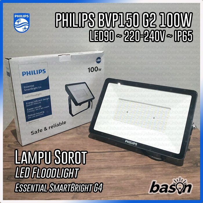 PHILIPS BVP150 100W 220V SWB LED Flood Light - Lampu Sorot IP65