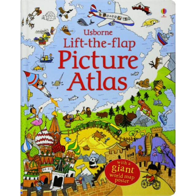 Usborne Lift-the-flap Picture Atlas With a Giant World Map Poster