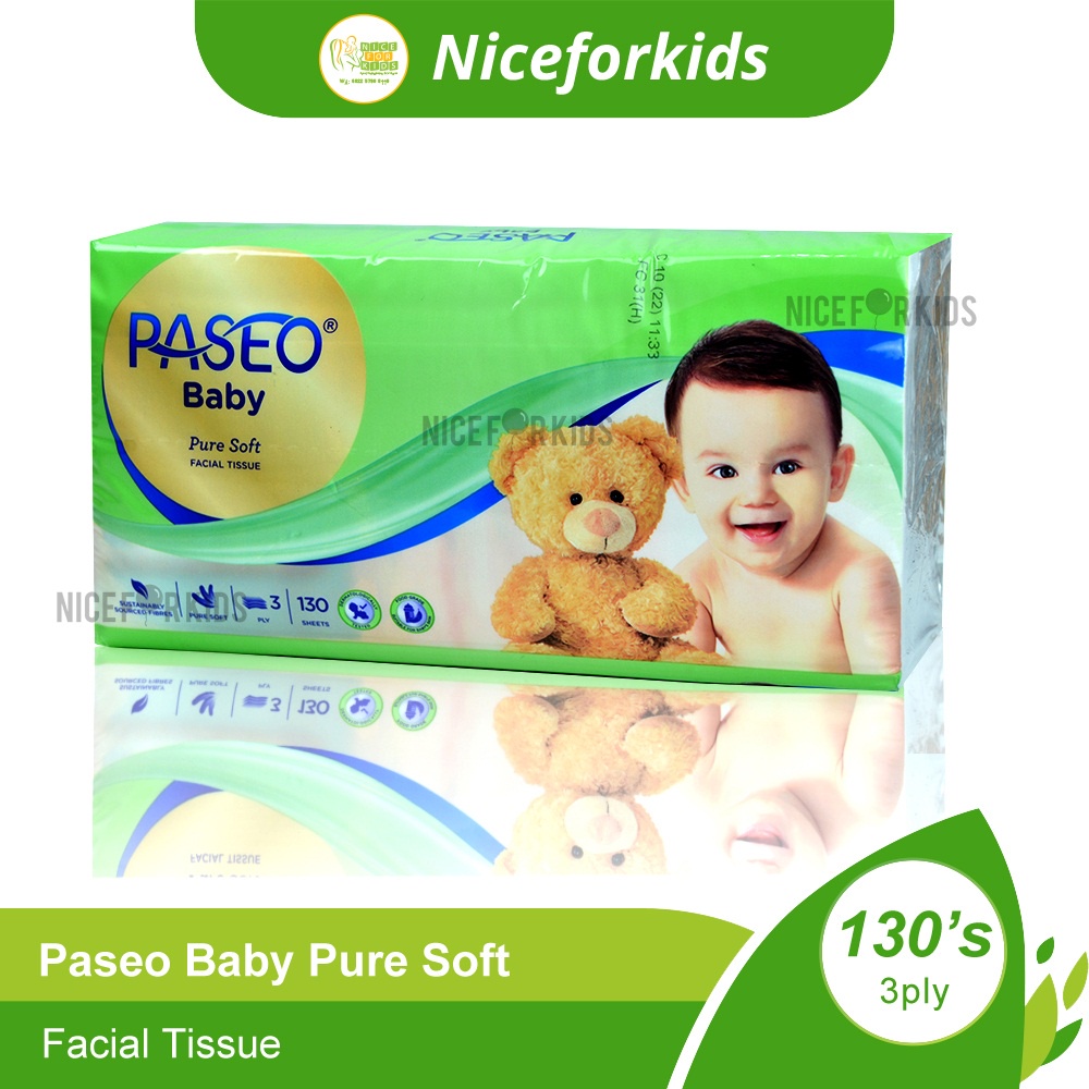 Paseo Baby Pure Soft Facial Tissue 130's / Tisu Wajah / Tisu Paseo