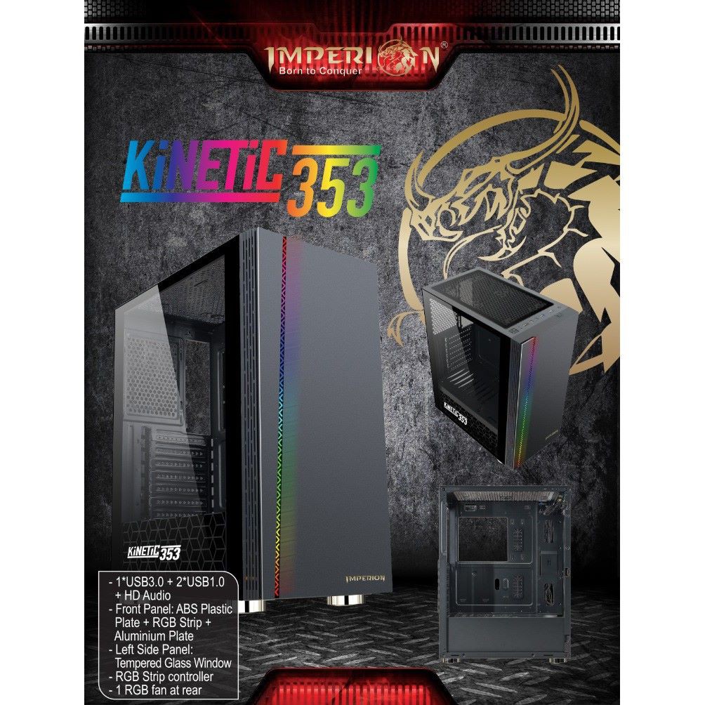 Pc case imperion Kinetic 353 - Casing komputer gaming imperion