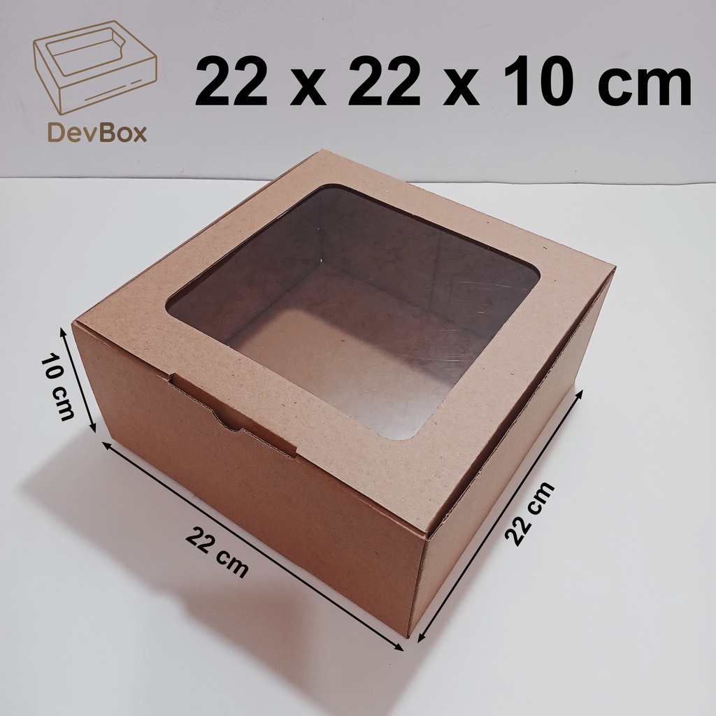 

Kardus Mika 22 x 22 x 10 cm ... Model diecut, Untuk Hampers / Cake Box / Kardus Kue / Gift Box