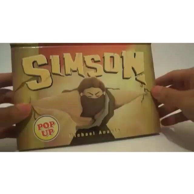Buku cerita alkitab pop up Simson