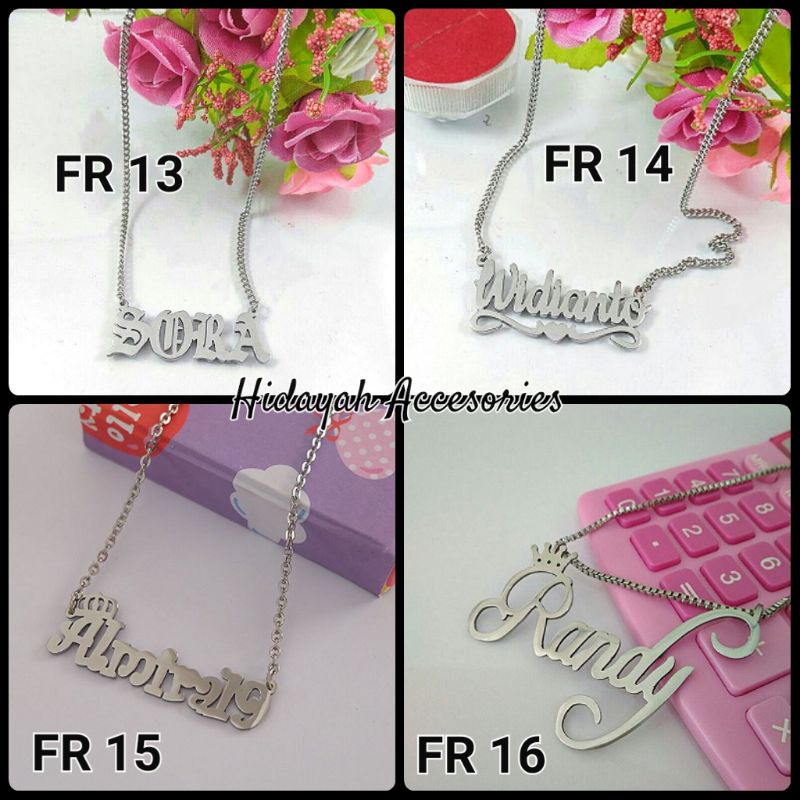 (Bisa COD) Kalung Nama Anak dan Dewasa Kalung Custom inisial Termurah Aksesoris Wanita Cantik Kalung
