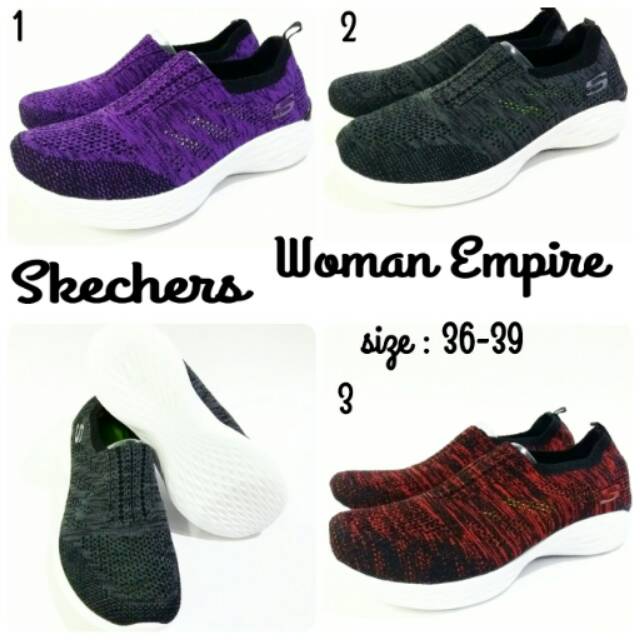 Sepatu skechers woman slip on empire terbaru skechers woman termurah