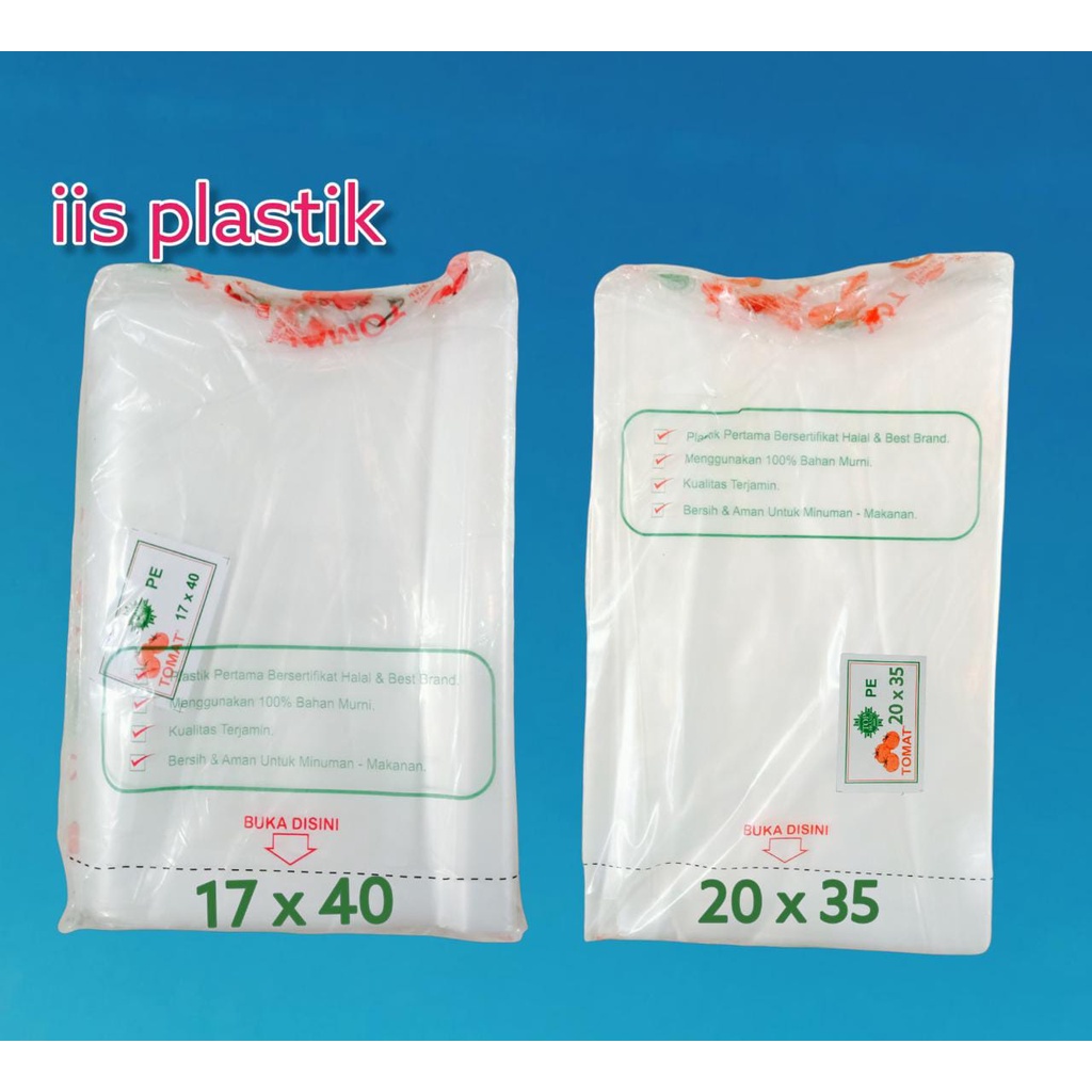 PLASTIK BUNGKUS MINYAK/GULA/ ES PE TOMAT / PLASTIK ES / PLASTIK SAYUR MURAH 1/4 KG / 1/2 KG / 1 KG / 1.5 KG / 2 KG / 3 KG SATUAN