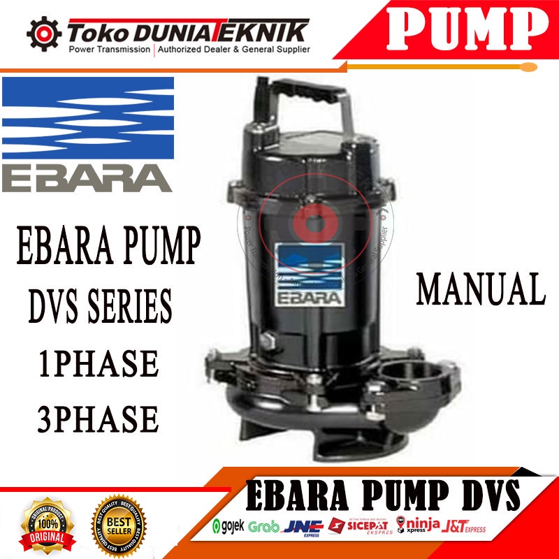 EBARA PUMP 80 DVS 51.5 (MANUAL) 3PHASE SUBMERSIBLE SEMI VORTEX SEWAGE