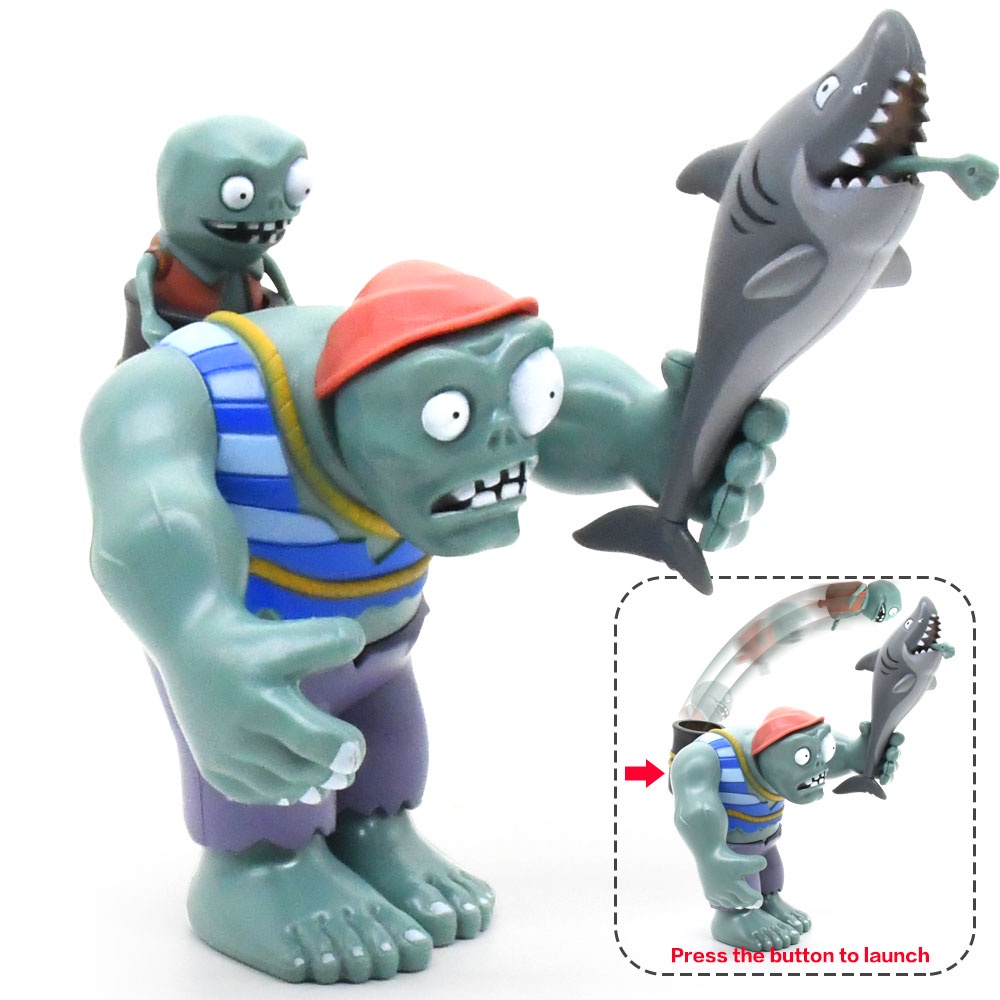 1pc Mainan Action Figure Model Plant Pirate Peashooter gatling pea shooter Zombie boss Untuk Anak Laki-Laki