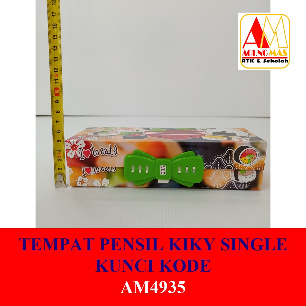 TEMPAT PENSIL KIKY SINGLE KUNCI KODE