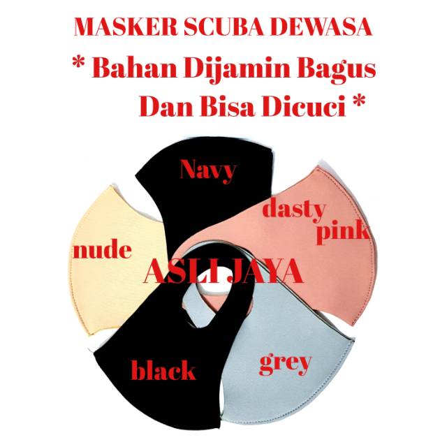 Masker Dewasa Scuba - Bisa Dicuci Dan Dijamin Bahan Bagus