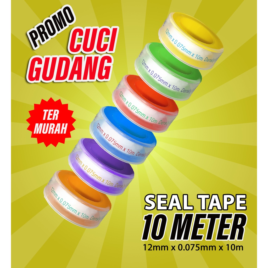 SEAL TAPE YSK 1/2 INCH 10M - ISOLASI PIPA KERAN KRAN AIR TERMURAH