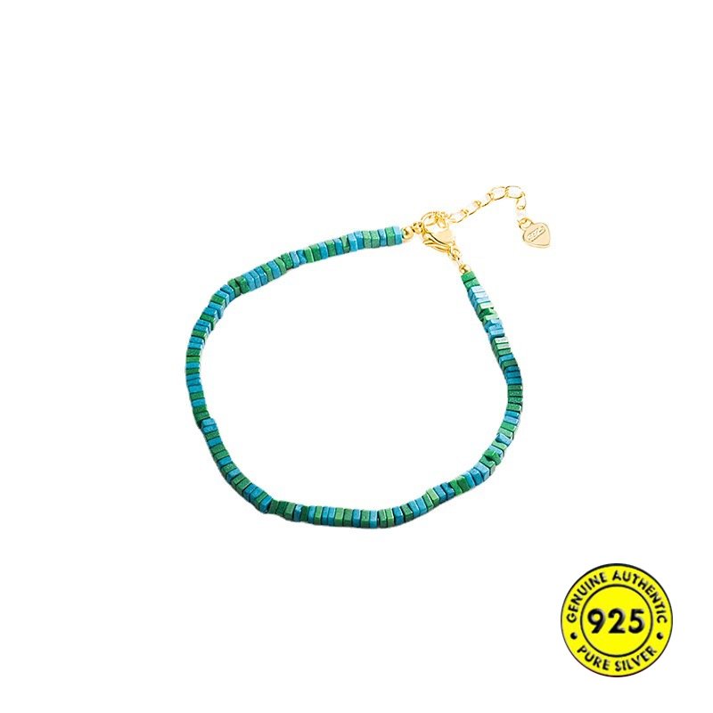 Gelang Tangan Rantai Aksen Batu Turquoise Untuk Wanita U1000