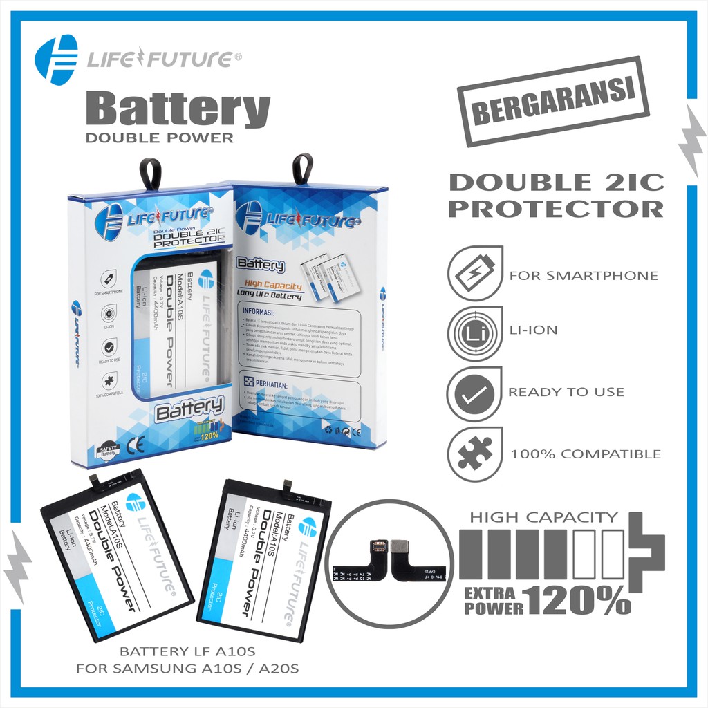 BATERAI SAMSUNG A10S / A20S DOUBLE POWER LIFE FUTURE