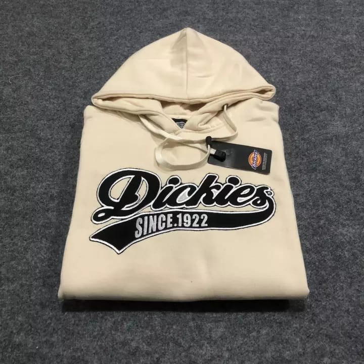 Jaket Sweater Hoodie Pria Dickies Since 1922 Warna Cream - Cream, M