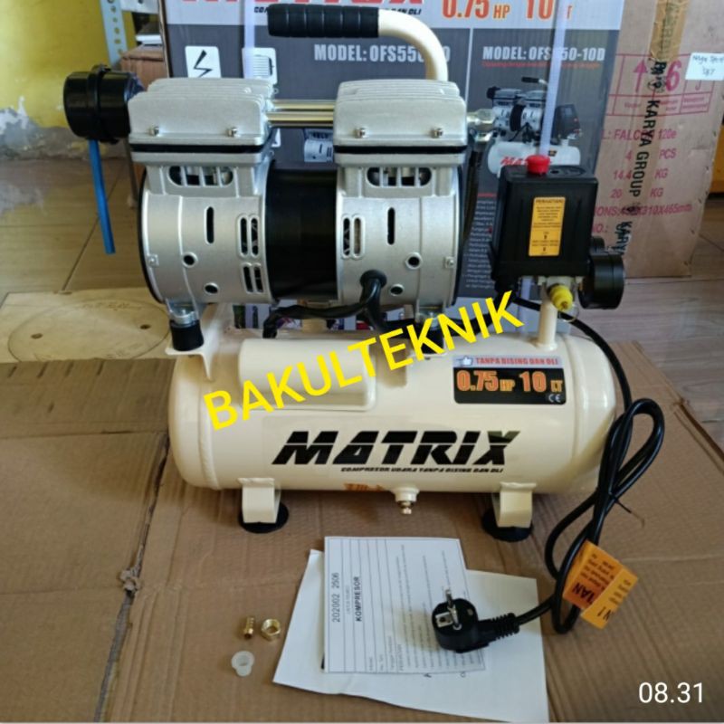 kompresor silent matrix tabung 10L kompresor listrik matrix kompresor oiles matrix 10L