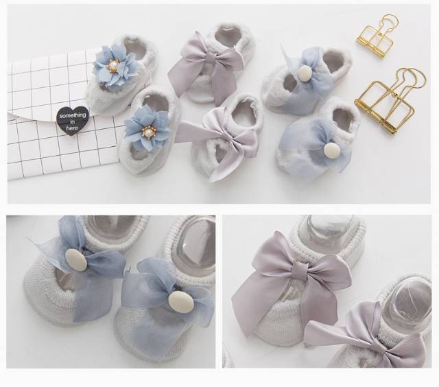 [meandboss] KK9-Kaos Kaki Anak Bayi Perempuan Pendek Newborn Rajutan Knit