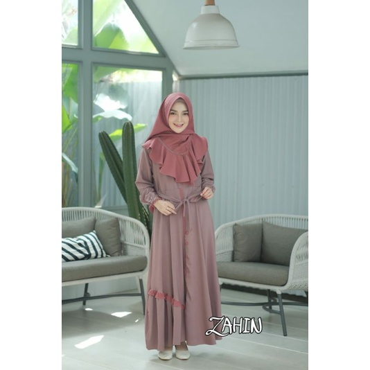 gamis syari set khimar zahin azzura