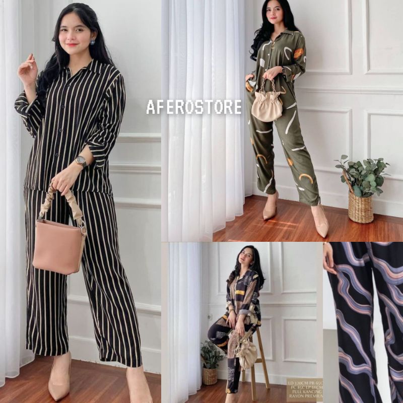 BELLE ONE SET / SETELAN RAYON DAILY ONE SET BAJU SETELAN WANITA KEKINIAN-1