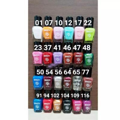 Kutek Brasov Warna Halal Murah 8ml | Cat Kuku Nail Polish 8ml BPOM