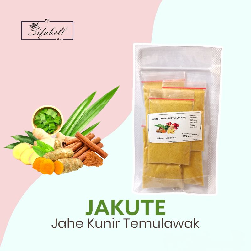 Minuman Herbal Instan JAKUTE Jahe Kunir Temulawak Jahe Bubuk Kunyit Bubuk Asli Tanpa Pengawet Empon Empon Mpon Mpon