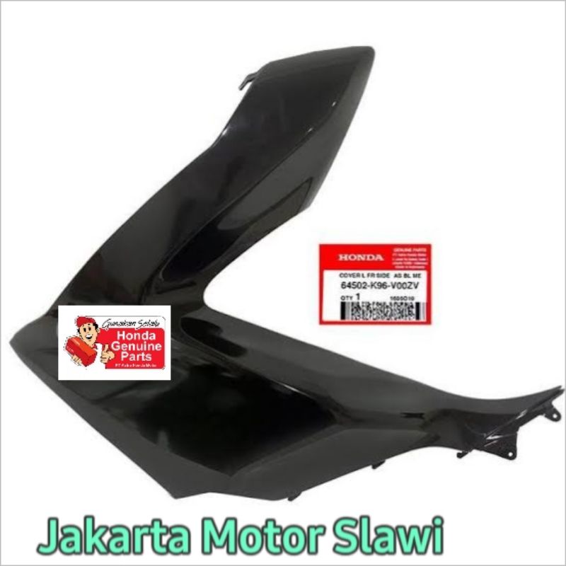 64502-K96-V00ZV cover depan kiri pcx 150 hitam glossy metalic ori Honda