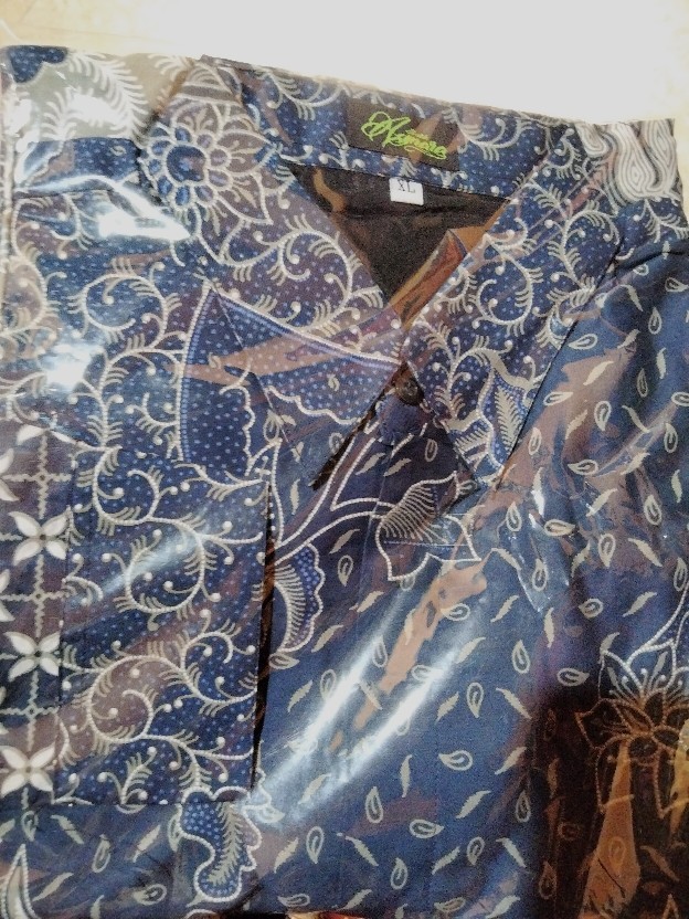 Batik Pria Mahadewa Biru Lapis Furing Katun Halus Size M-xxl High Quality Asli Solo