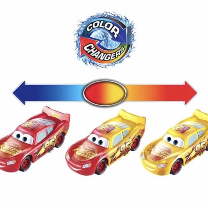 Cars Color Changers McQueen Mattel Disney Mcqueen 1:55 Terbaru